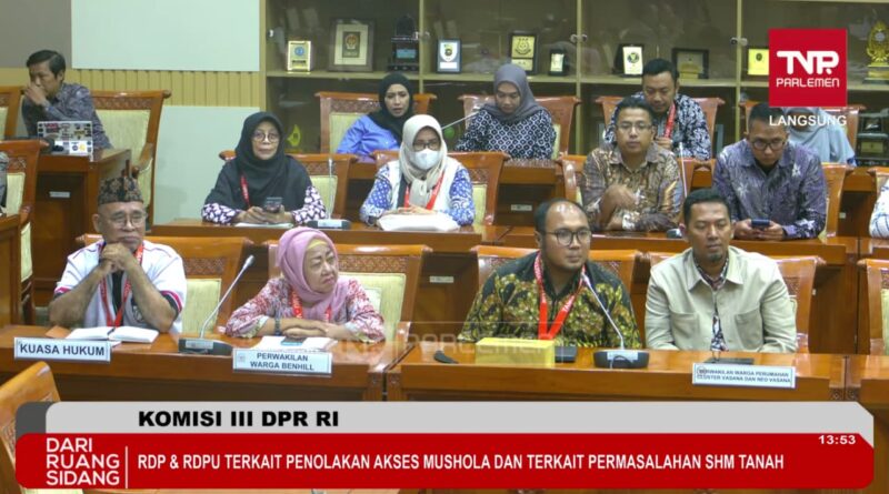 Komisi III DPR RI Instruksikan Stop Pembongkaran Rumah Pensiunan Guru di Jalan Danau Limboto, Benhil