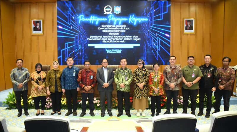Perkuat Kebijakan Berbasis Data, Setjen DPR RI Gandeng Ditjen Dukcapil Kemendagri